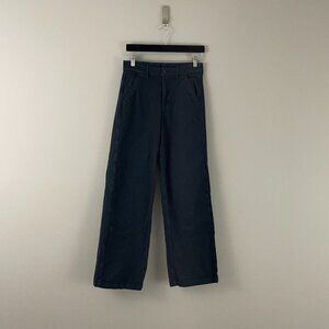 American Eagle Navy Skater Baggy Wide Leg Trouser Pants Size 6